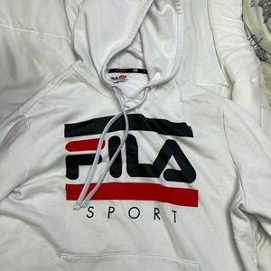 White Fila Graphic Hoodie